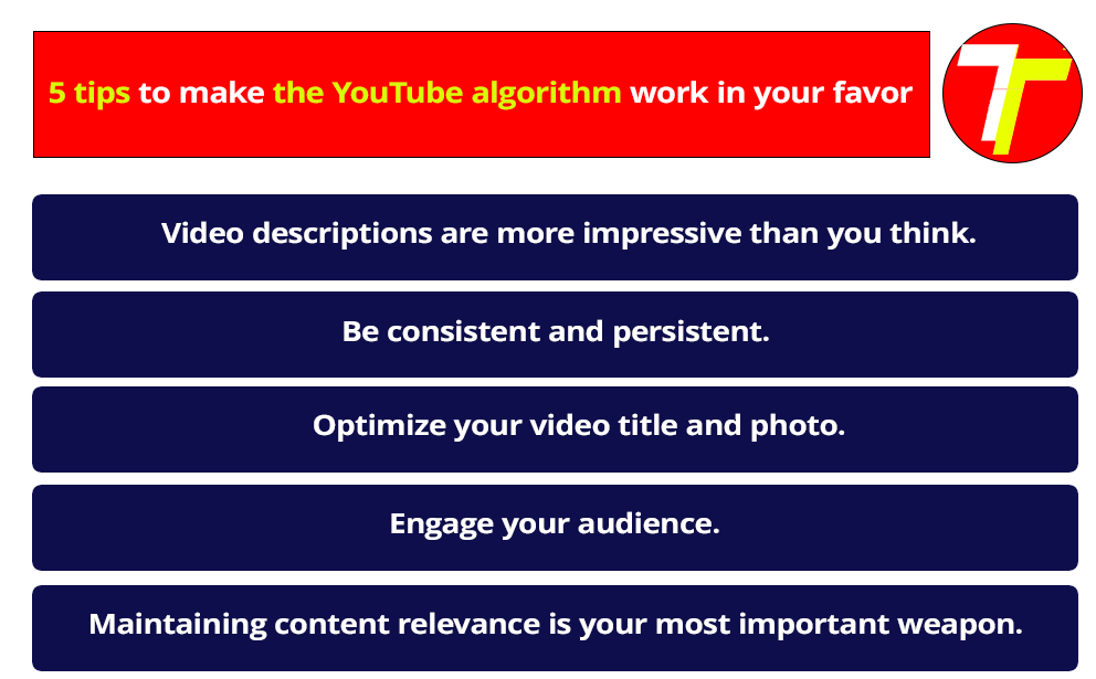 Important tips about the YouTube algorithm