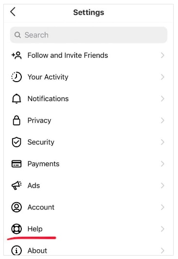 How permanently delete an Instagram account: step 2