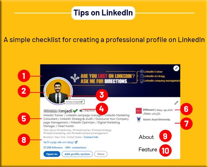 sample professional profile on linkedin profile for freshers