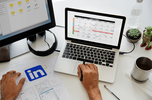 planning and scheduling to post on LinkedIn