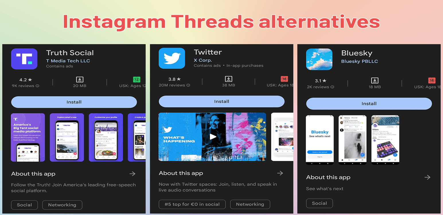 Instagram Threads alternatives