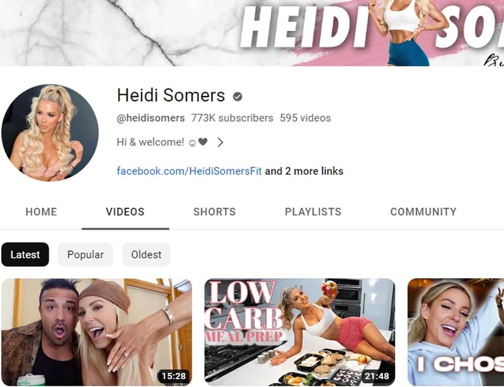 Heidi Somers YouTube Channel