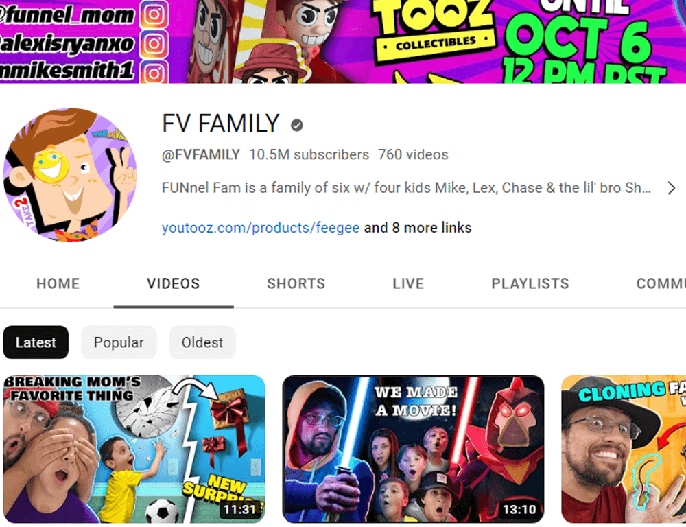 FV FAMILY YouTube Channel