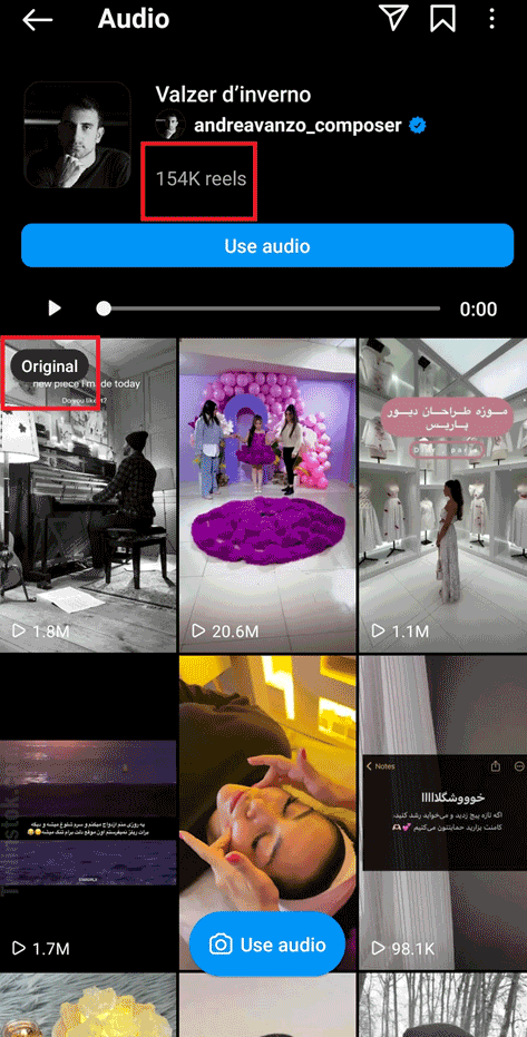 trending audio on Instagram